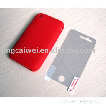 Silicon Case for iPhone 3G(with Mirror Screen Protector)